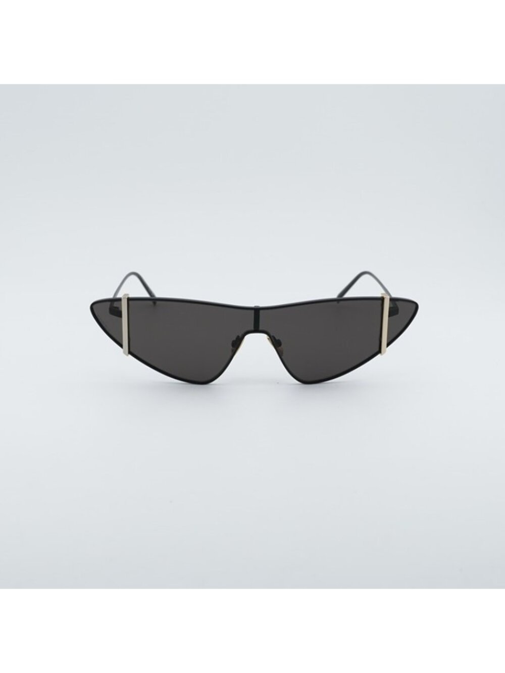 Saint Laurent SL536 001 Sunglasses Black Rimless Shield Frame, Black Lenses - Picture 6 of 10